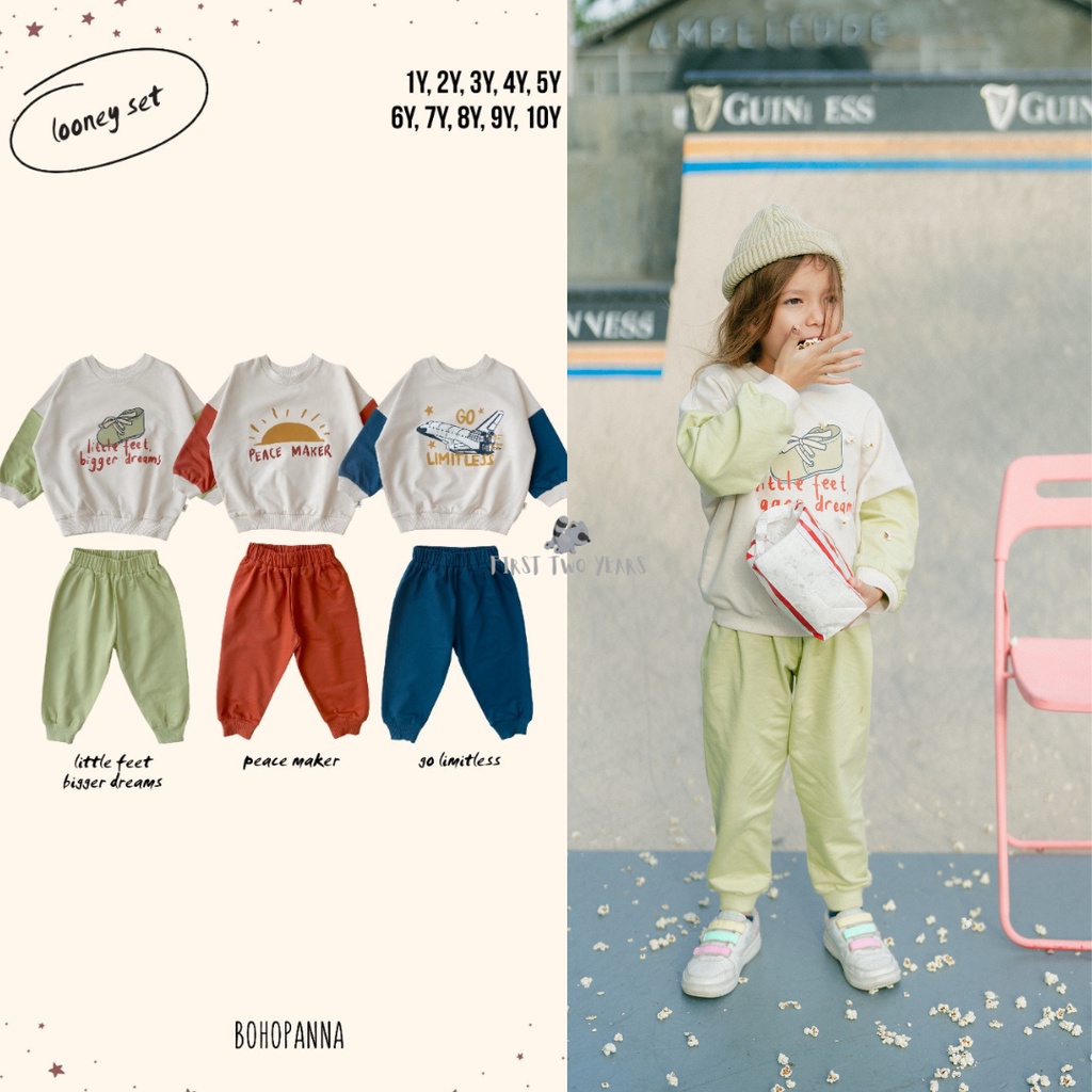 Bohopanna - LOONEY SET / Pajama Anak Unisex