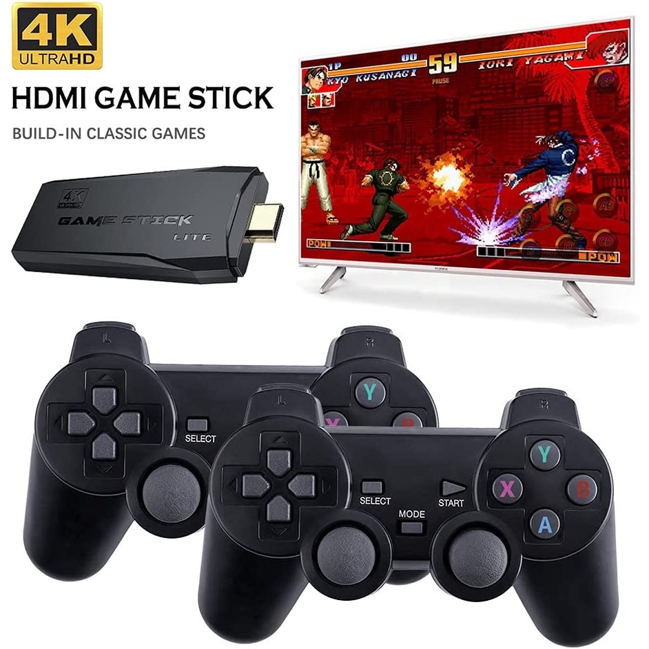 M8 - Retro Game Console Stick 4K UHD - Mesin Game Retro Portabel Slim - Pemasangan Mudah dan Plug and Play