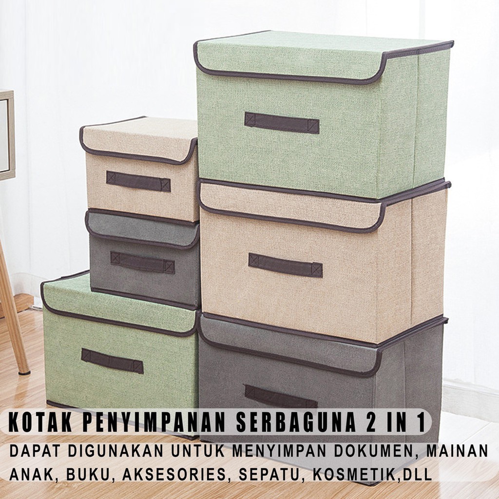 BRGUNIK Box Organizer 2 in 1 Colour Storage Box Tempat Penyimpanan (1pc dpt 2box) R583