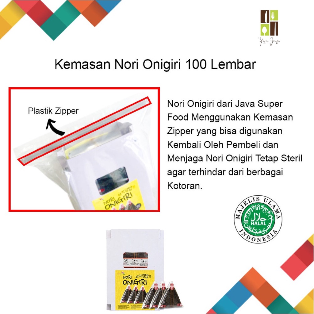 NORI ONIGIRI | NORI WRAPPER KHUSUS BUNGKUS NORI TRIANGLE / SUSHI NORI 50/100 LEMBAR