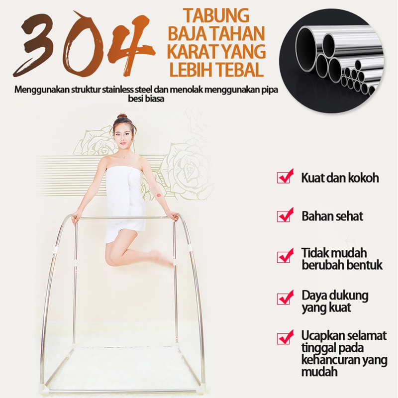 kotak sauna / Portable Steam Sauna Alat Pelangsing Tubuh / Alat Spa /Alat Mandi Uap