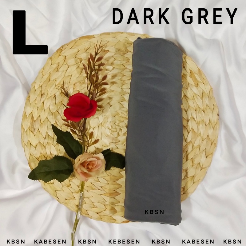 HIJAB L JERSEY PREMIUM NUTUP DADA PET TALI DEWASA- JILBAB KHIMAR KERUDUNG / READY GROSIR BPL TEEN BPL DEWASA BPL XL JUMBO JENIRA PAMELA FAMELY -kode KBSN 212  AO-AO-L-DARK GREY