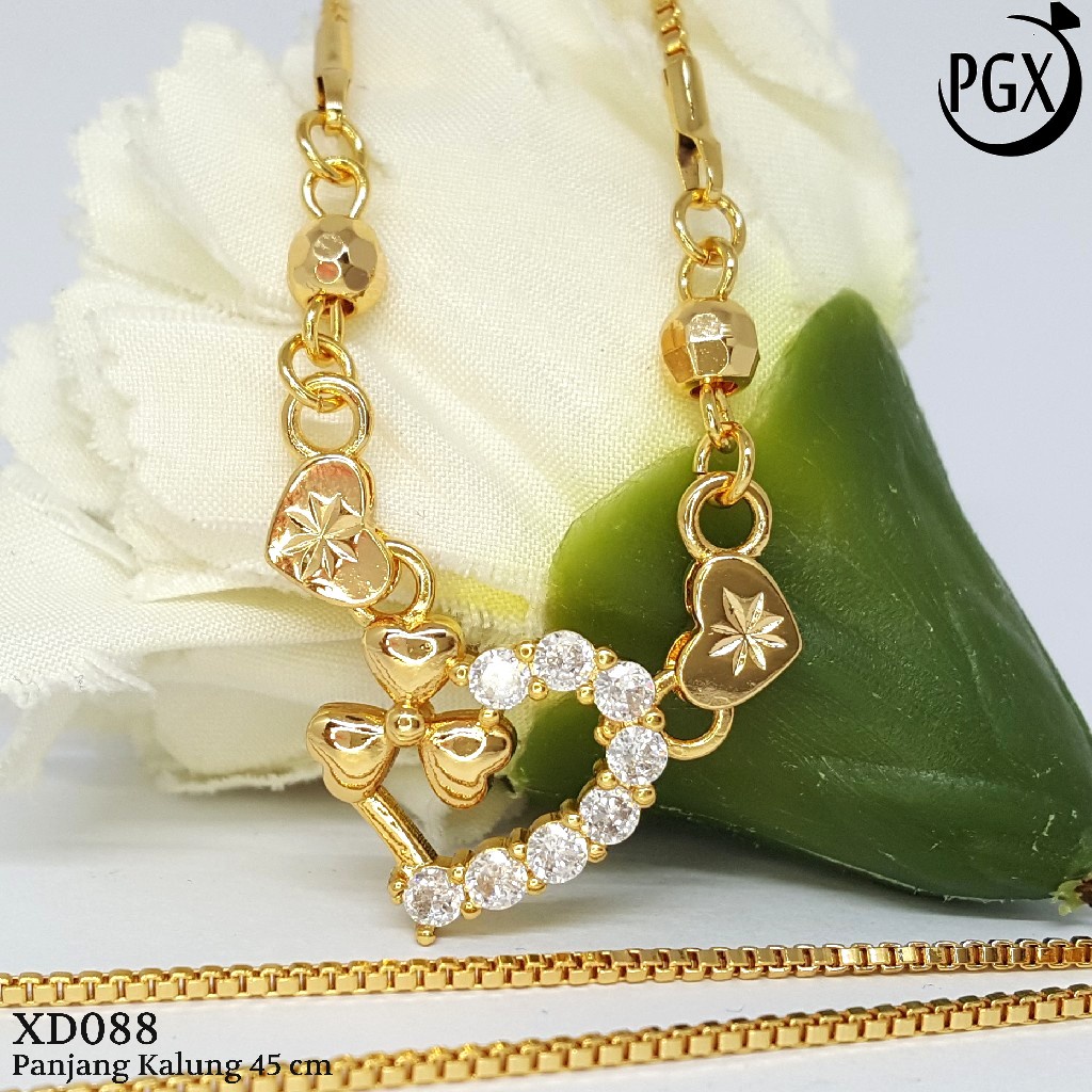 PGX Kalung Wanita Xuping Perhiasan Lapis Emas Aksesoris Fashion Premium - XD088