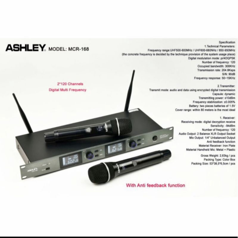 MIC ASHLEY MC PRO / MIC ASHLEY COMBO / MIC ASHLEY MCR168 GARANSI RESMI ORIGINAL