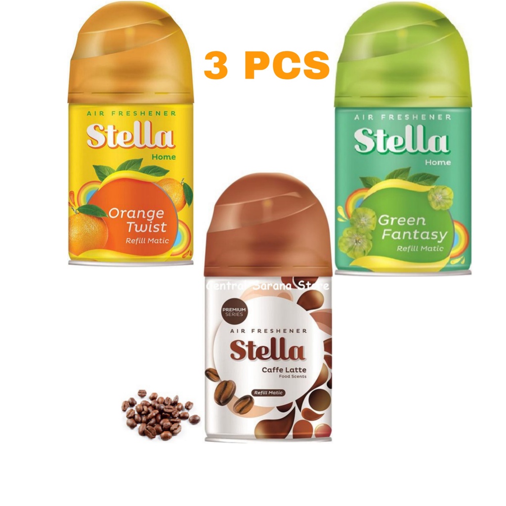 Paket Hemat Stella Matic Refill Pengharum Ruangan 225ML [ Isi 3 PCS]