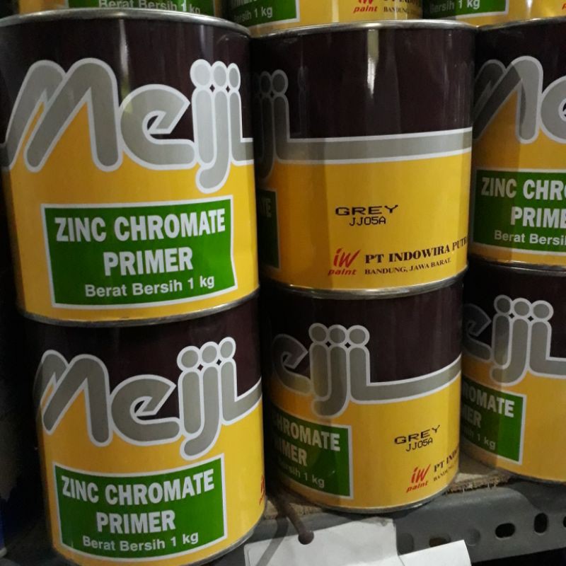 Jual cat dasar meni besi meiji zinc chromate primer 1kg Shopee Indonesia
