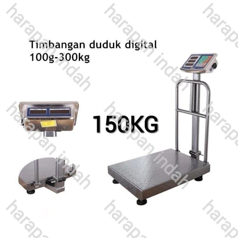 Timbangan Barang Digital 150kg /duduk digital kapasitas 150kg/electrik platform scale 150kg biru