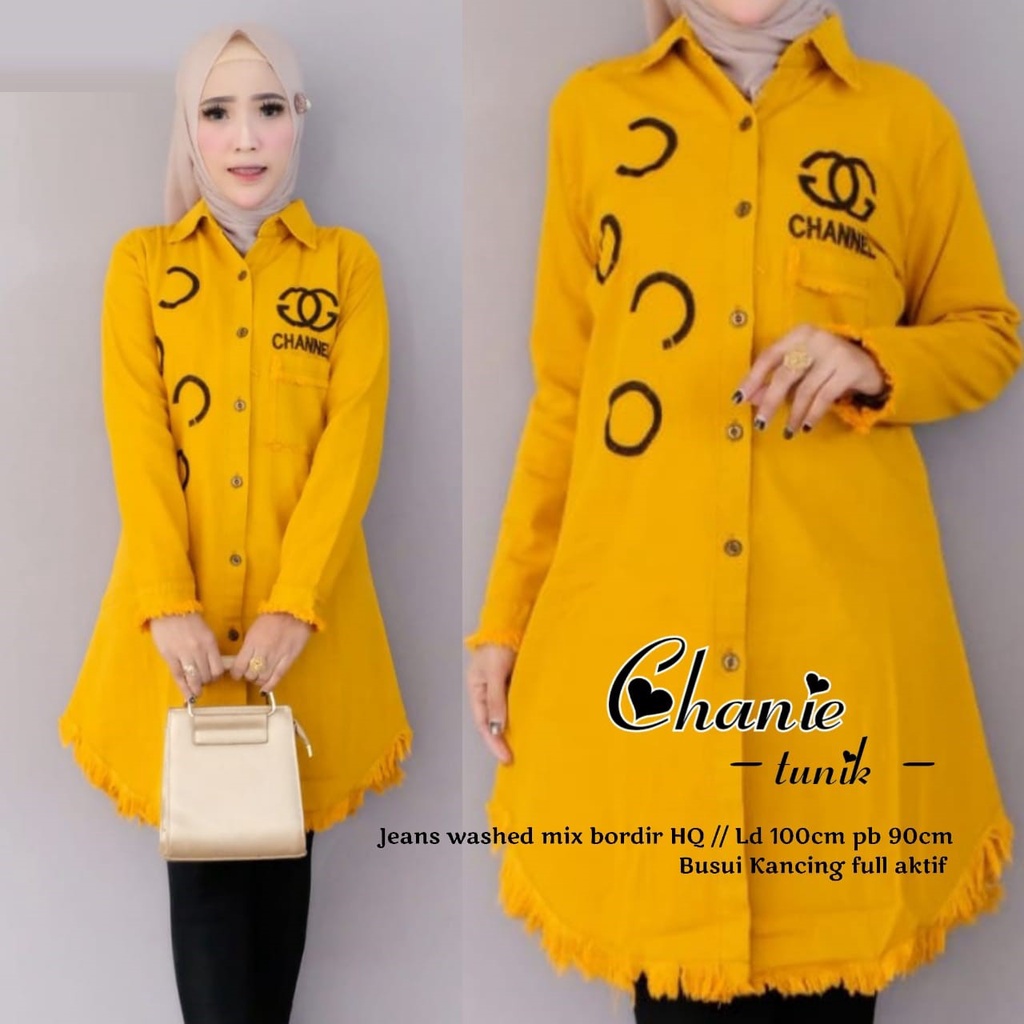 CHANA TUNIK JEANS CHANNEL TITHA TUNIK BORDIR GBM