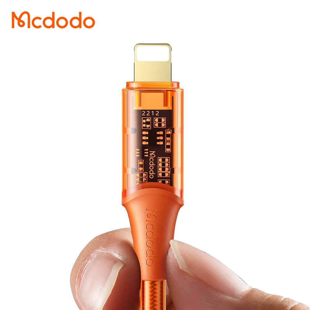 MCDODO CA-208 Kabel Data Transparent 3A USB Lightning Iphone Cable Fast Charger 1.2M