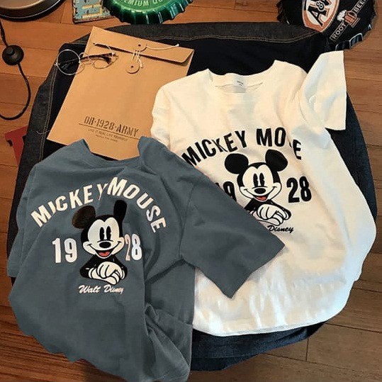 Oversize Tee Tshirt Model Longgar Untuk Wanita Motif Mickey 1928