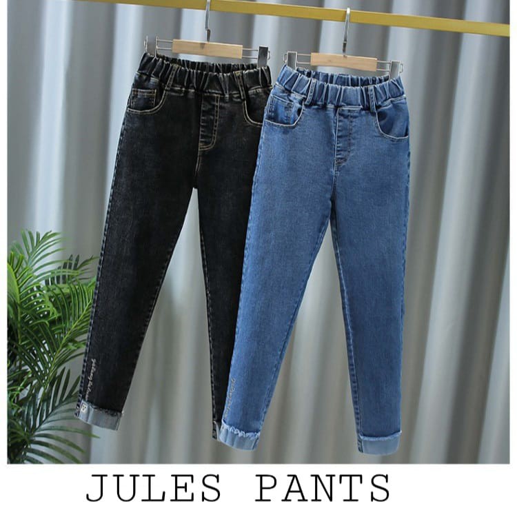 JULES PANTS / CELANA JEANS PANJANG ANAK PEREMPUAN IMPOR / CELANA PANJANG REMAJA  / CELANA JINS BLACK