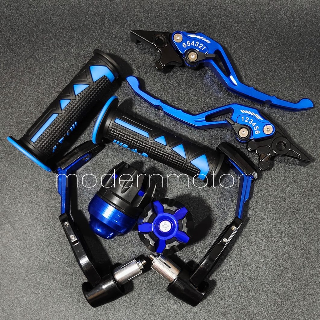 [HEMAT 4in1] Proguard Robot+Handgrip Domino model shark+Jalu as+Handle Variasi CNC Nmax PCX Vixion aerox Beat Mio Vario Tiger Mx Lexi Vario150 CBR R15 v3 Fu Mio j Rx king ADV Freego