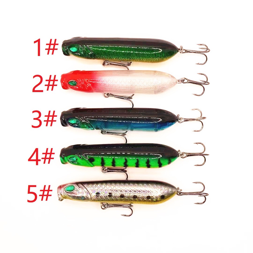 1Pcs New Popper Umpan Pancing Fishing Lure Minnow 8cm 12g Swimbait Bass Wobbler Kail Floating Bait Tackle