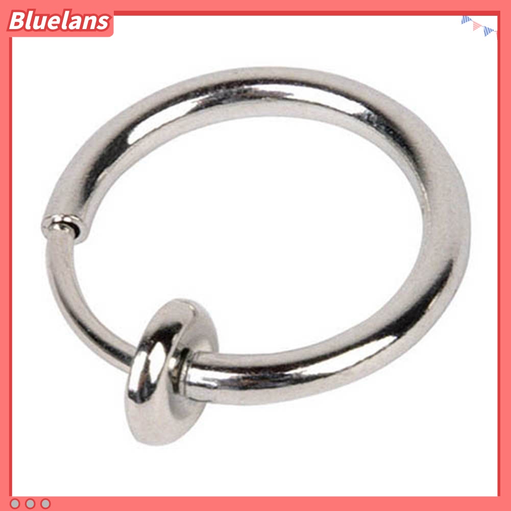 Bluelans 2 Pcs Fake Clip on Spring Nose Septum Ring Earring Non Piercing Unisex Jewelry