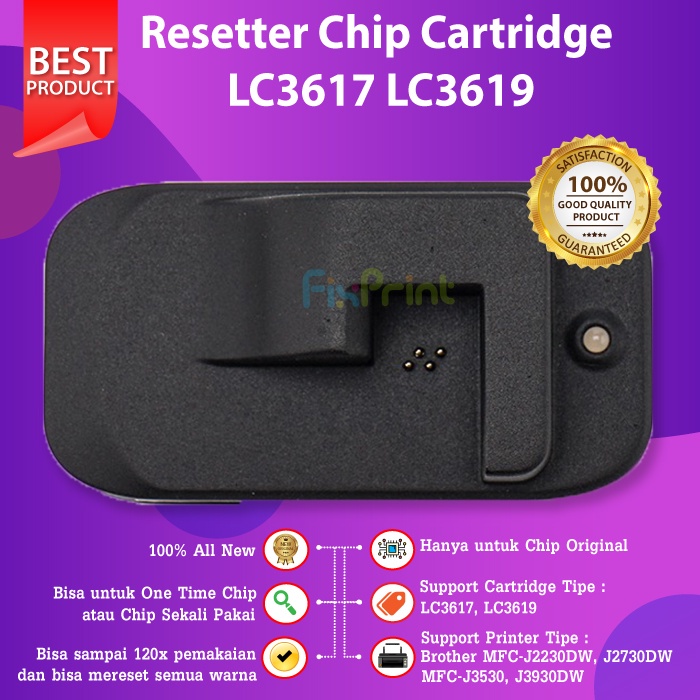 Resetter Chip Cartridge LC3617 Hanya Untuk Original Brother MFC-J2230DW J2730DW J3530DW J3930DW