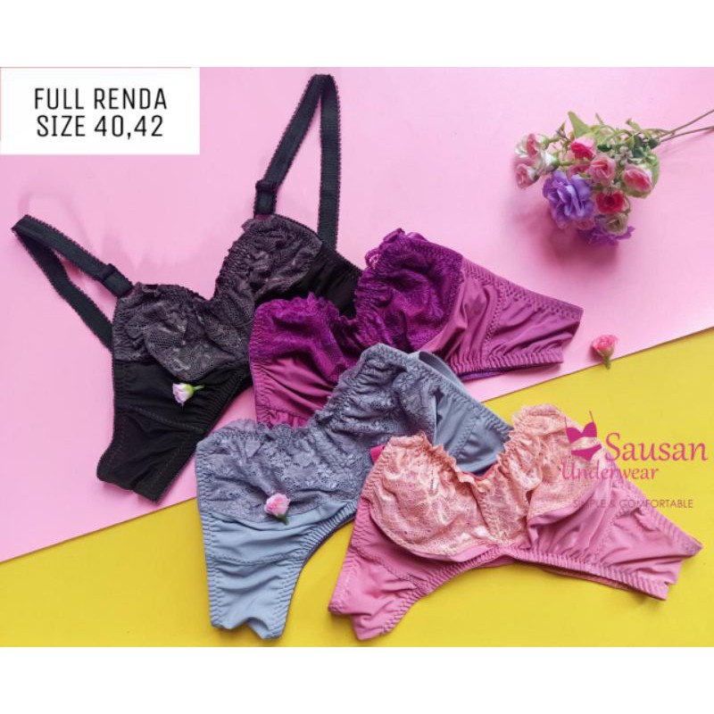 Bra full renda sausan underwear