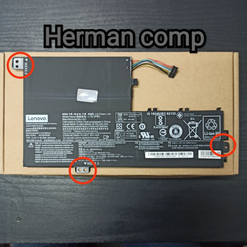 Original Baterai Battery Laptop Lenovo Ideapad Yoga 520-14ikb L15L3PB0 L15C3PB1