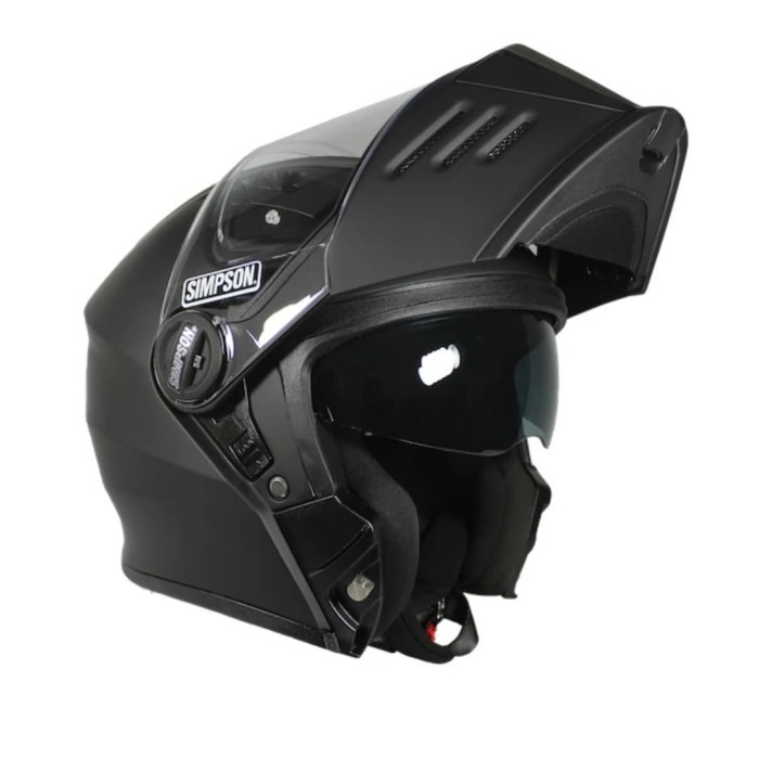 SIMPSON DARKSOME MODULAR BLACK MATTE HELM MOTOR MODULAR SIMPSON