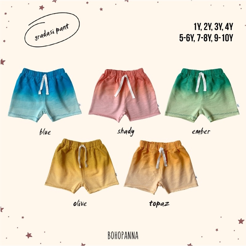 Bohopanna Gradasi Pants 1-10y / Celana Pendek Anak