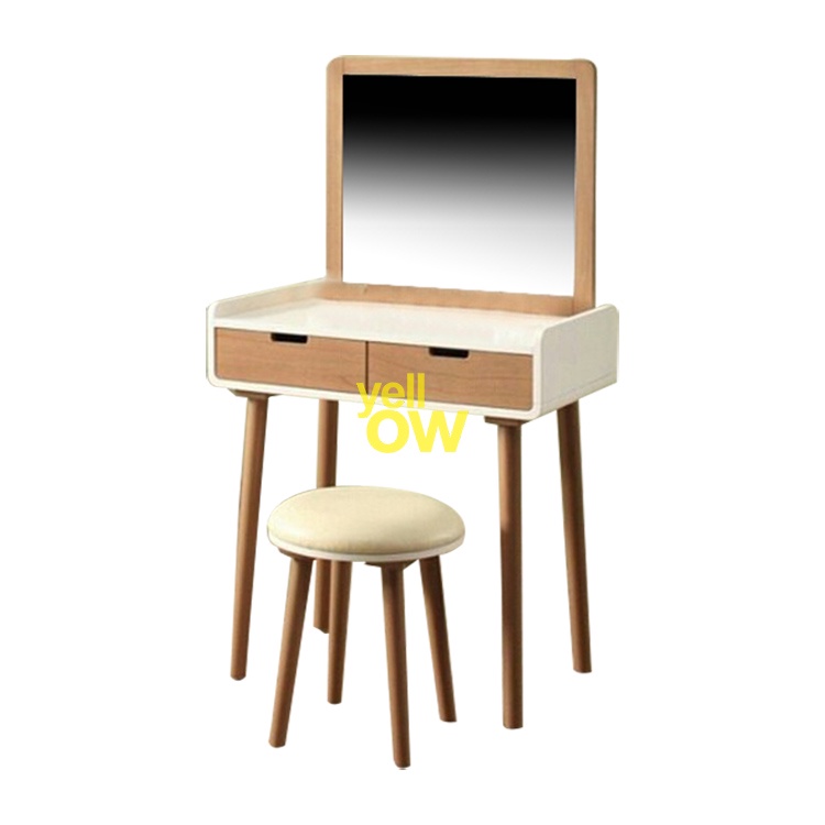 Meja Rias Minimalis Putih Modern Kayu Jati
