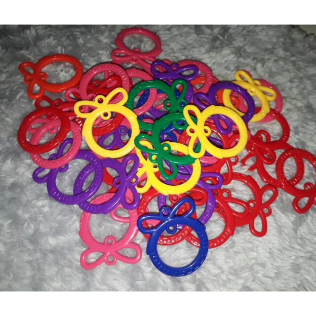 

Charm pita,assesories plastik,warna mix, pe bks 50pcs