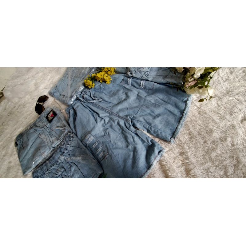 celana jeans rawis pendek murah meriah wanita