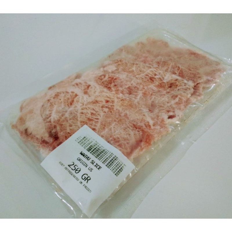 

US Beef Wagyu slice 250 gr / wagyu slice import US