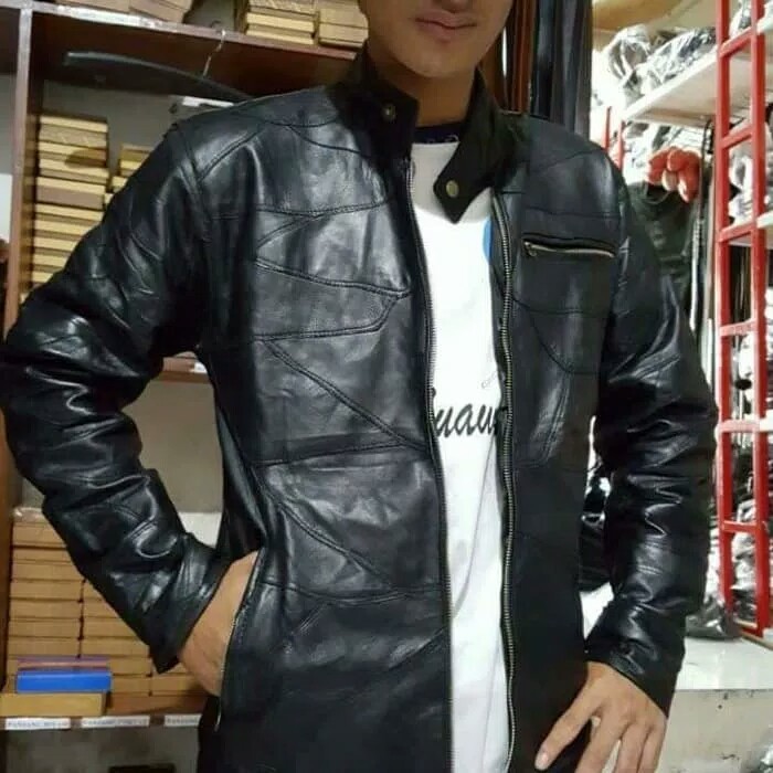 Jaket Kulit Domba Asli Pria Elegant Brownie ARL 033 Silverstone RFLA Ariel Noah 91