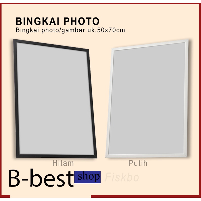 Frame Foto FRAMEFISKBO Bingkai / Frame Minimalis ukuran 50X70