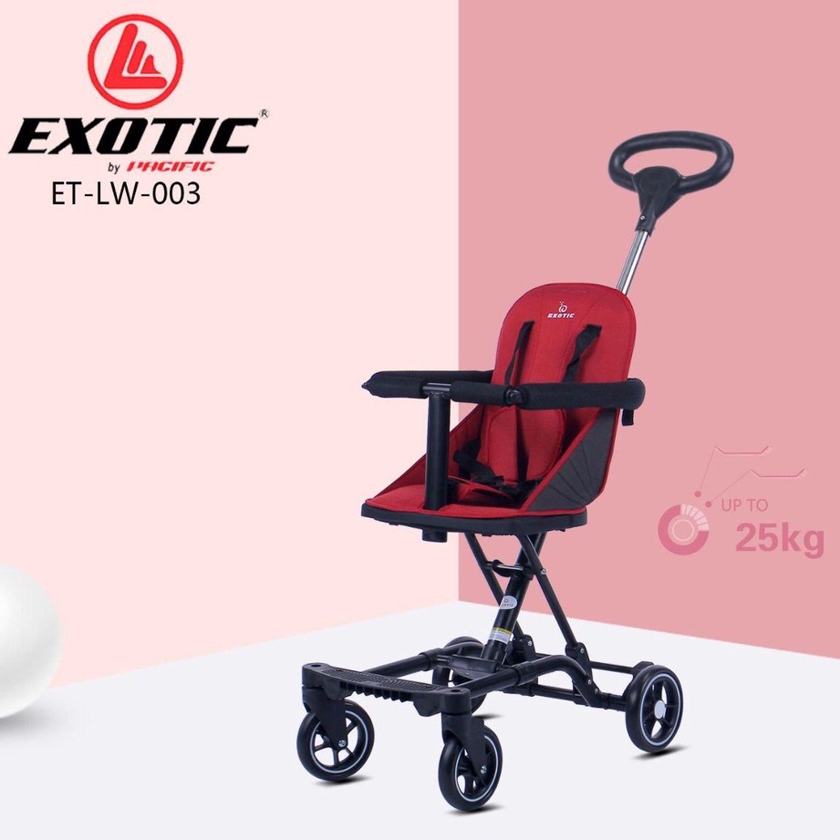 Stroler Anak Bayi Balita lw03 lw3 Kursi Dorong Micro Stroller Trike Exotic ET LW003 Roda 4 Garansi SNI-3