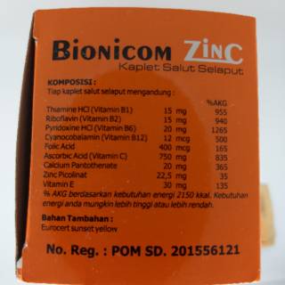 Bionicom zinc isi 100 Kaplet