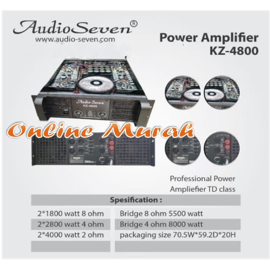 power Audio seven Kz 4800 original audio seven kz4800