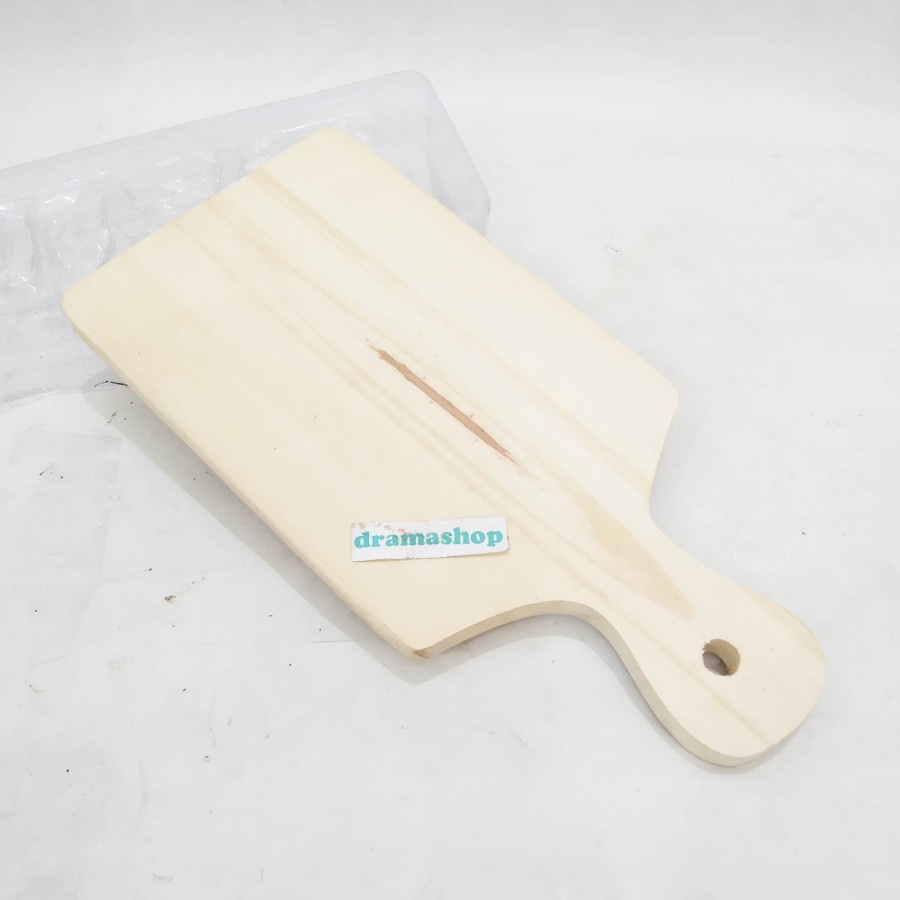 Talenan Cutting Board Kayu gagang medium bisa untuk foto makanan DRAMASHOP