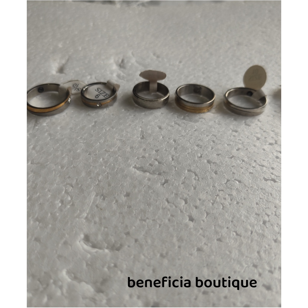 CINCIN SIMPLE BESI PUTIH ANTI LUNTUR ANTI KARAT UNTUK WANITA PRIA MODEL VARIASI (MURAH)