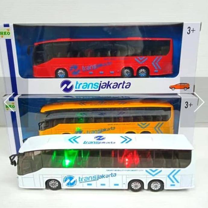 Bus Miniatur Transjakarta Diecast Besi - Termurah 
