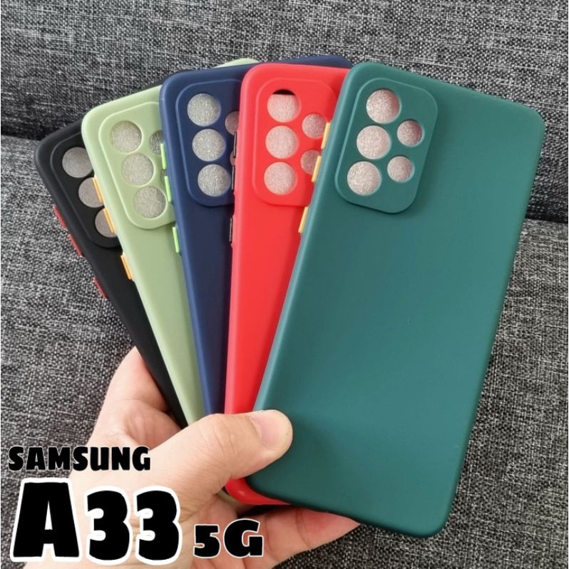 SAMSUNG A33 5G CASE MACARON LIST PROTECT KAMERA CASING SOFTCASE SILIKON