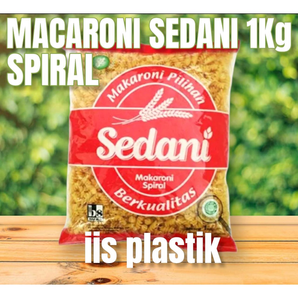 MAKARONI SEDANI SPIRAL PIPA MENTAH 1 KG