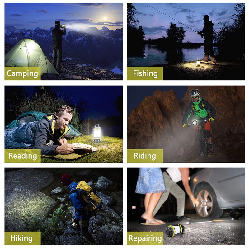 Senter Camping LED 6 Modes 40W USB Power Bank Portable HC-261