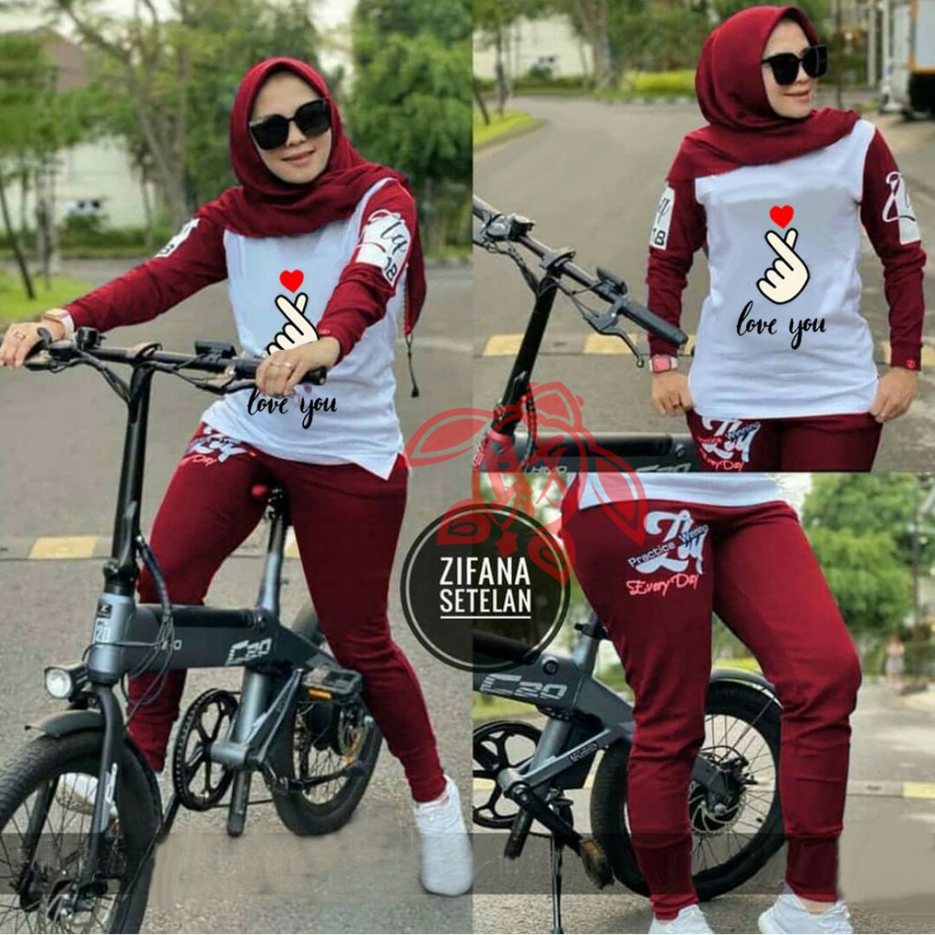 SET ZIFANA SARANGHE mF / TRAINING SET CINTA / SETELAN WANITA