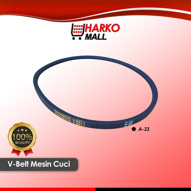 Karet Vanbelt Mesin Cuci Vanbel / Fan V Belt Universal untuk merk SANYO SHARP LG Ukuran A-33
