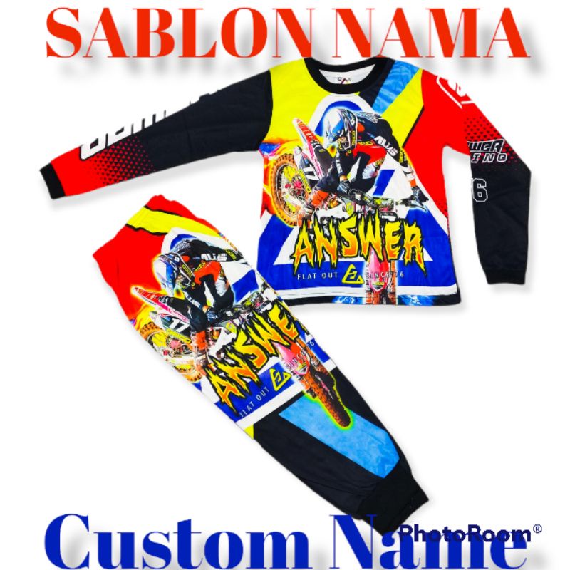 SETELAN BAJU MOTOR CROSS , SETELAN BAJU ANAK MOTOR BALAP, SETELAN BAJU ANAK LAKI LENGAN PANJANG