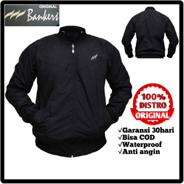 JAKET MOTOR PRIA-PARASUT -WATERPROOF - MODEL BOMBER - JAKET BANKERS BKR