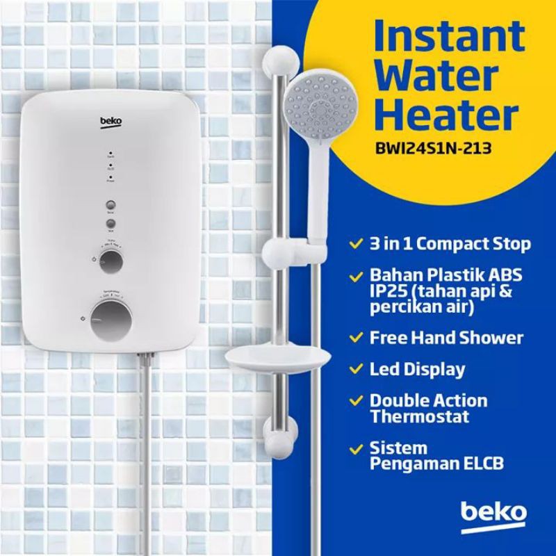 BEKO INSTANT WATER HEATER BWI24S1N-213 KAPASITAS 2Liter