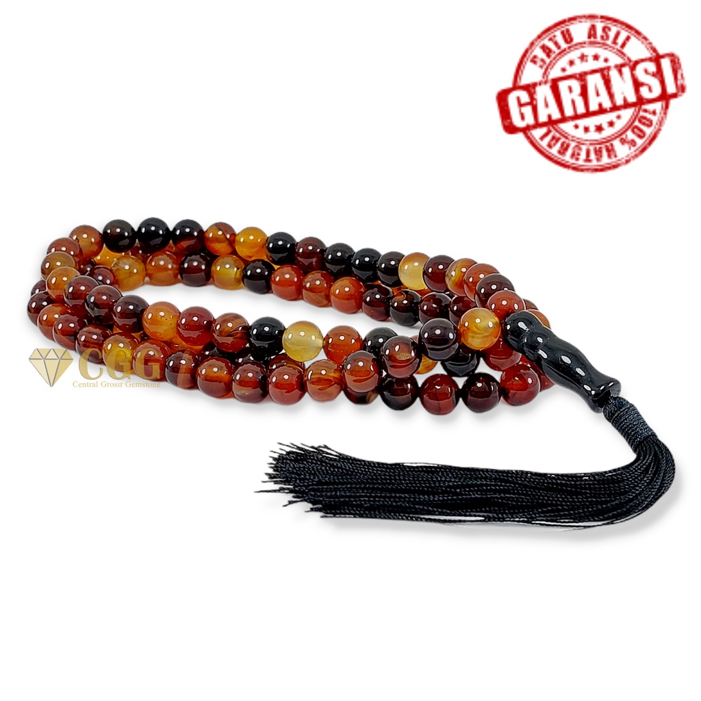 Tasbih Batu Natural Sulaiman Madu Asli