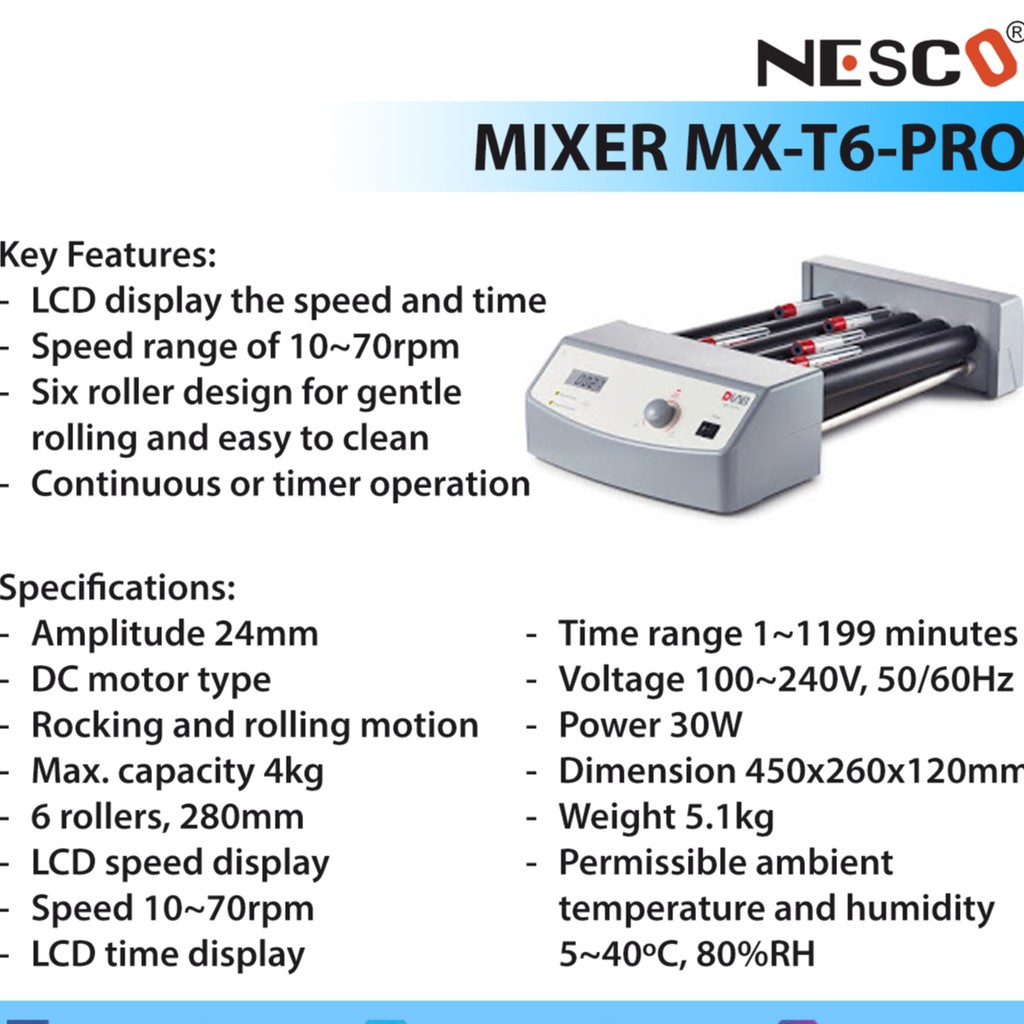 Blood Roller Mixer MX-T6-S