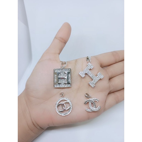 liontin fashion import perhiasan perak925 asli lapis emas mofel herm*s/chan*l mp corr full silver925