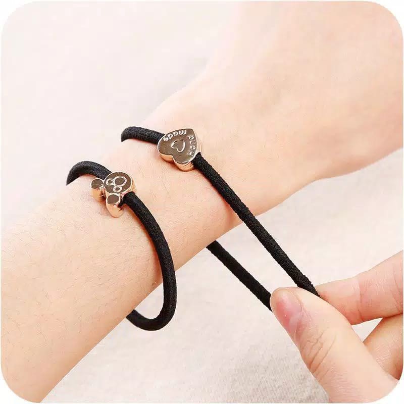 ZAYKA== IKAT RAMBUT HITAM KARET/GELANG BODY FASHION WANITA AKSESORIS HAIRCLIP JEPIT HITAM IMPORT