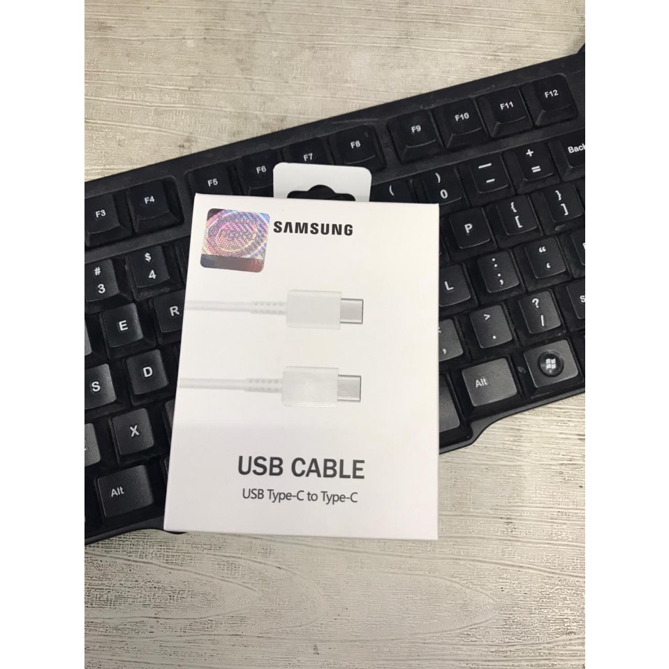 Kabel Charger type c to type c samsung original super fast charging