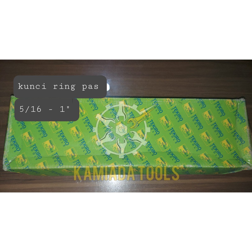 Kunci ring pas inchi set TEKIRO 5/16 - 1 inci ( 11 pcs )