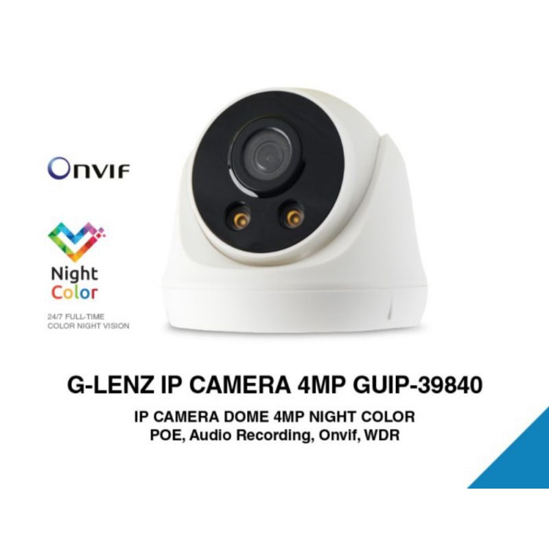 GLENZ CCTV INDOOR NIGHT COLOR TECH - CAMERA GUIP 39840 IPCAMERA 4MP